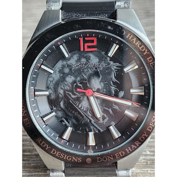 Ed Hardy Men's Black Hamster Watch HM-BK 0320 (NOT WORKING, MAY NEED BATTERIES) - Picture 5 of 16